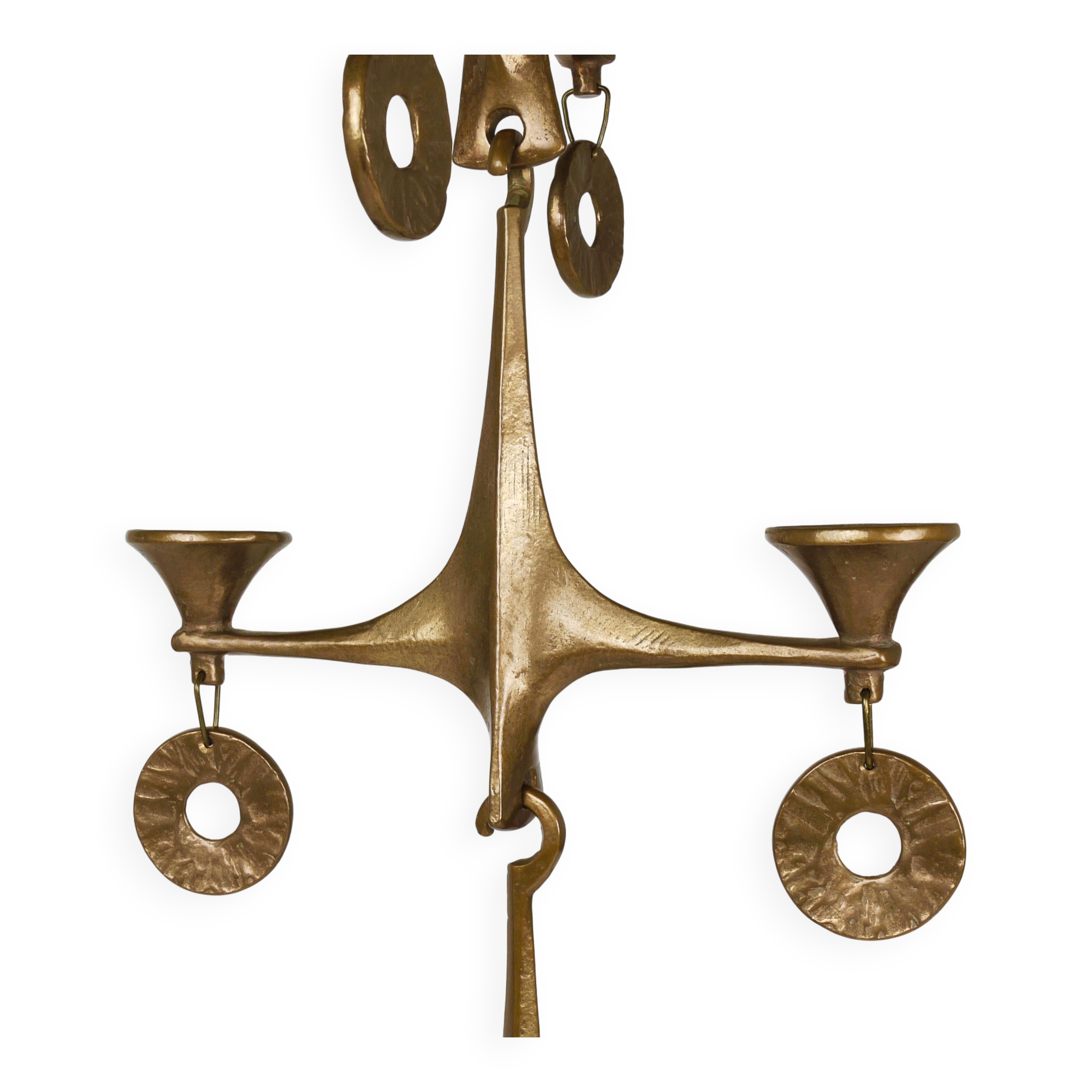 Grand Chandelier Suspended Candelabrum Brutalist Michael Harjes, 1970s