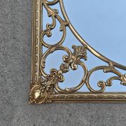Hollywood Regency Wall Mirror in Brass, Neoclassical Style, 1950s