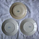 Set of 6 mismatched iron earth plates Sarreguemines Gien Royat Germaine Vichy