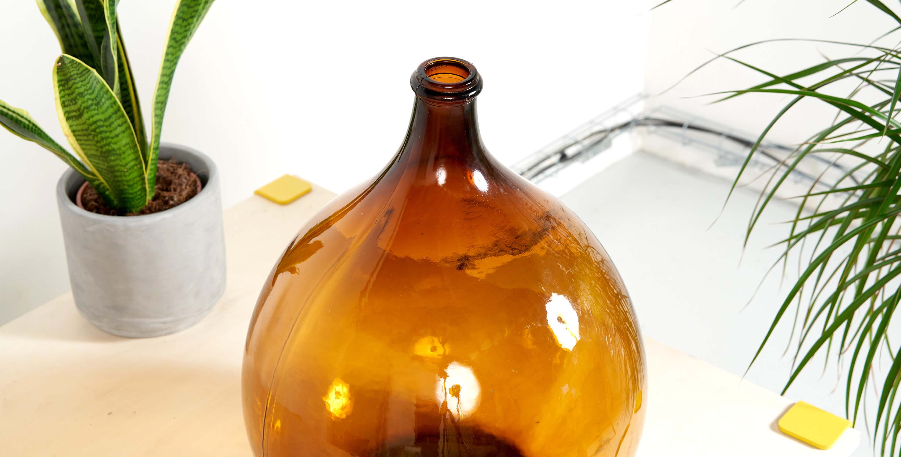 Amber demijohn 25L