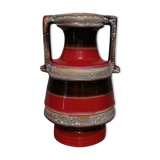 Vase with fat lava handles and ceramics