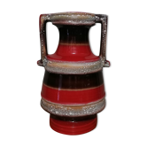 Vase with fat lava handles and ceramics