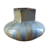 Small blue ceramic vase
