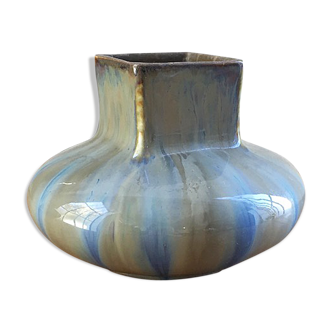 Small blue ceramic vase