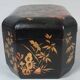 Ancient Japanese large lacquered wooden tea box with 2 tin compartments C99