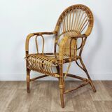 Rattan armchair 60'