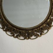 Round brass mirror from the 70s