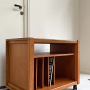 Vintage teak wood record player / audio cabinet