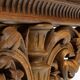 Table de bureau Néorenaissance en chêne 1880-1900