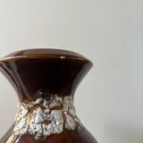 Vallauris fat lava ceramic vase