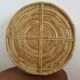 Round basket rattan and brass 60s 70s