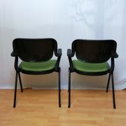 Paire de fauteuils vert modèles Vertebra de Giancarlo Piretti pour Castelli 1976