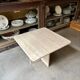 Coffee table, square side table in travertine 60 x 60 cm.