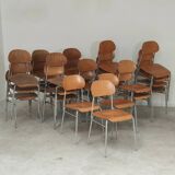 Lot of 24 chairs school chairs industrial style ex Czechoslovakia 1950