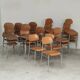 Lot of 24 chairs school chairs industrial style ex Czechoslovakia 1950