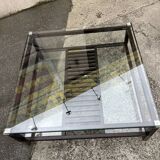 Glass coffee table by Pierre Vandal