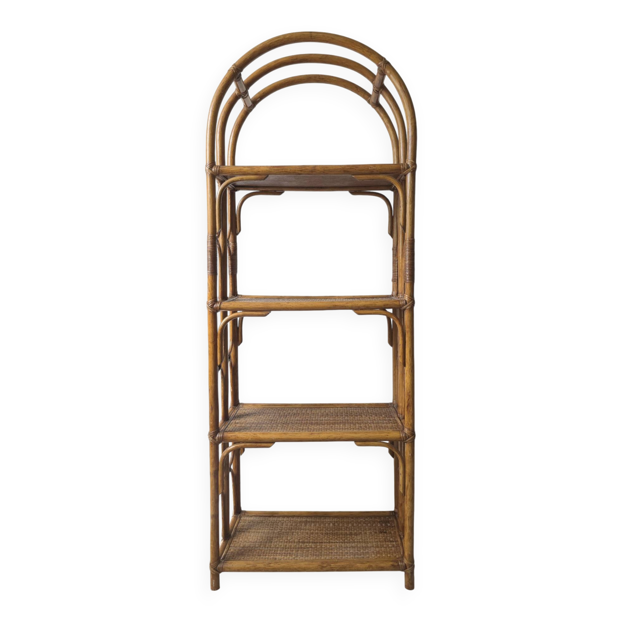 Vintage rattan shelf