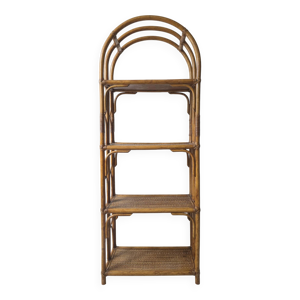 Étagère en rotin vintage