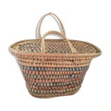 Bohemian three-colour wicker basket