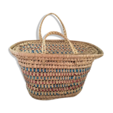 Bohemian three-colour wicker basket