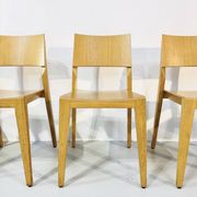 Danish beech dining chairs, 1980s, set of 6