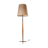 Brass and Cherry Floor Lamp, 1950s