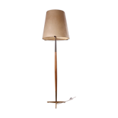 Brass and Cherry Floor Lamp, 1950s