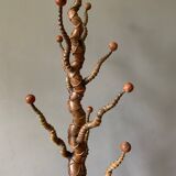 Porte-manteau sculpté en palissandre et corne de cerf du XIXe siècle