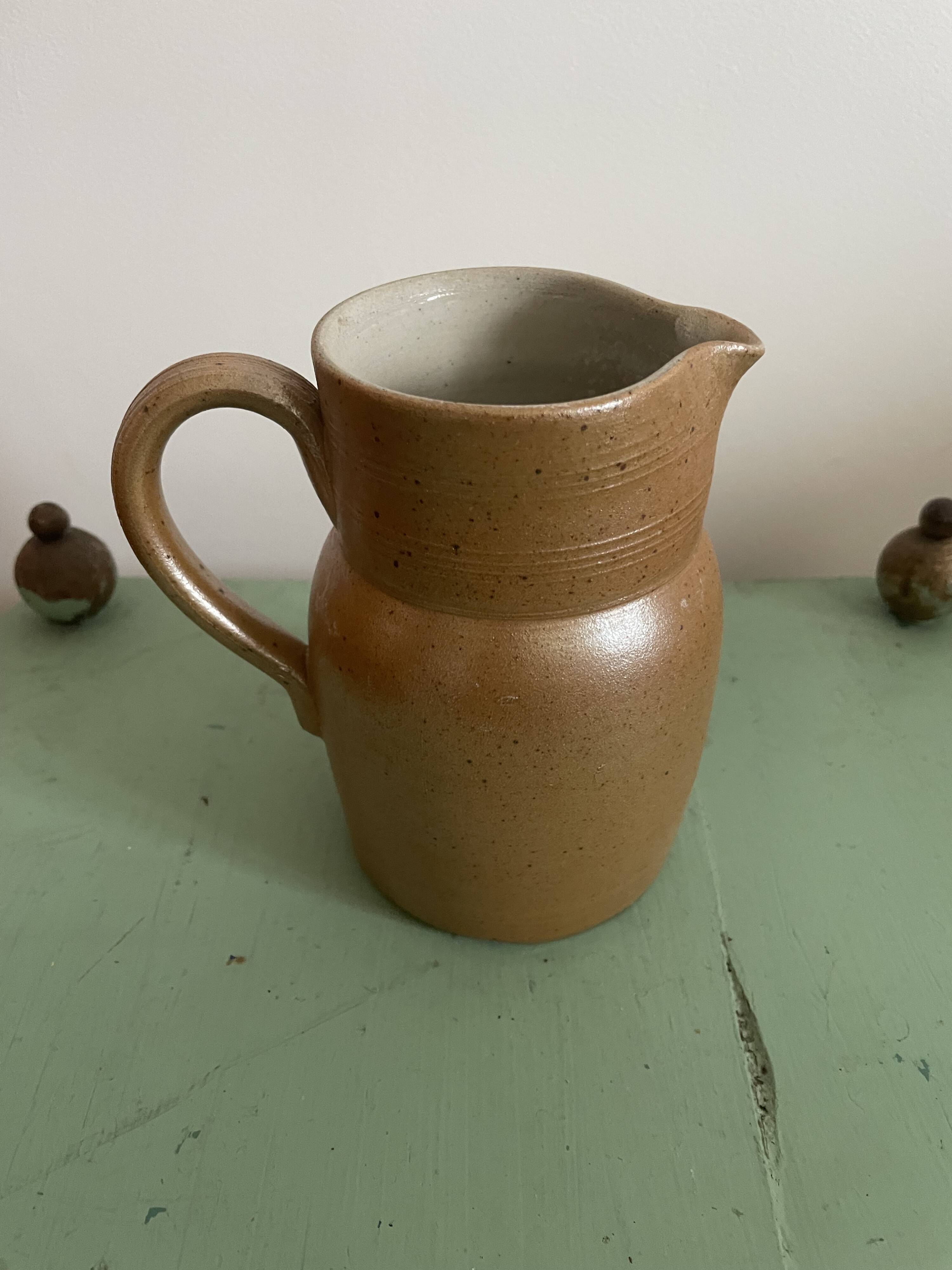 Small old Berry sandstone pitcher