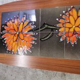 Teak coffee table and tiles DHALIA