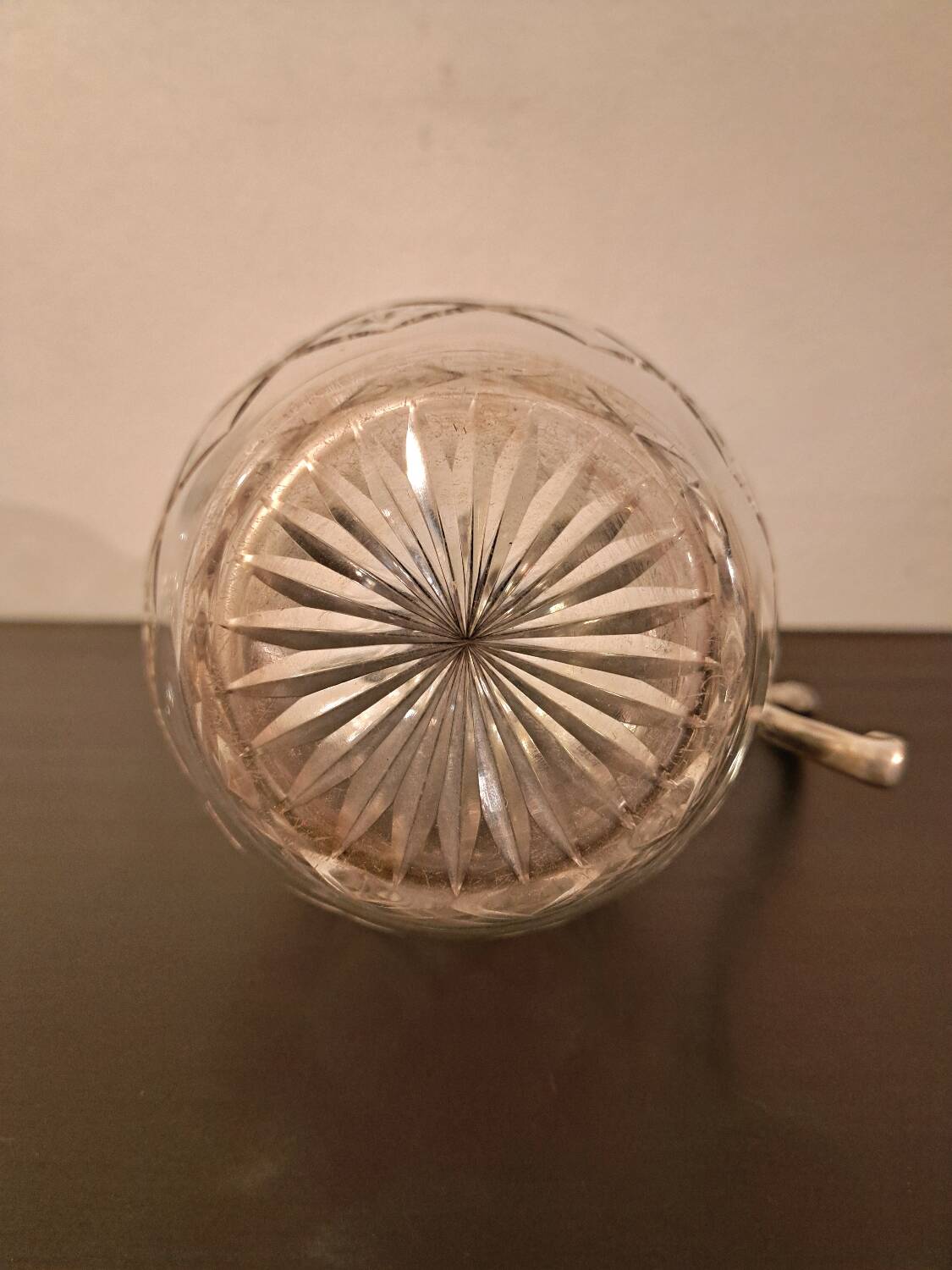 Gallia Christofle crystal and silver-plated metal jug