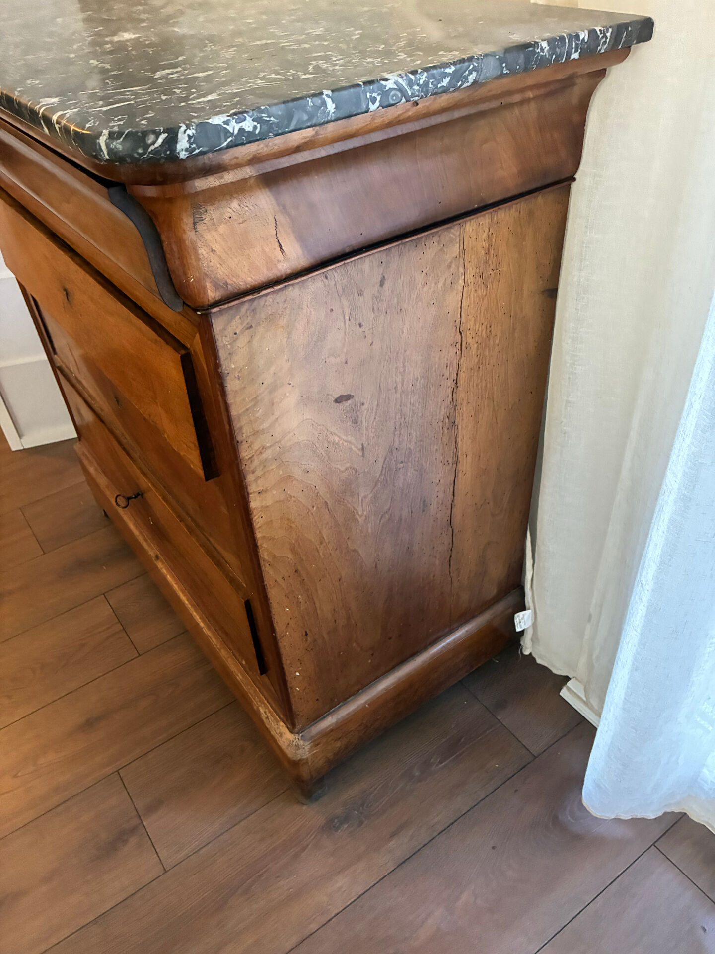 Louis Philippe style commode with marble top