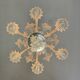 Venetian chandelier in colorless murano glass, 6 arms of light circa 1950