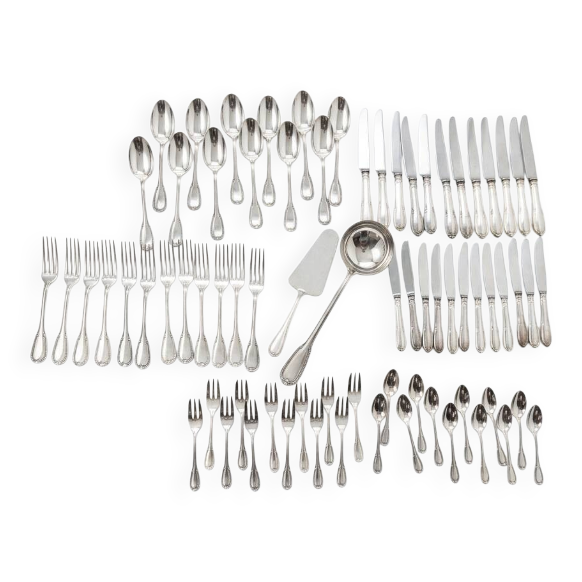 Ménagère 72 pièces en métal argenté 100  Saint-Médard, avec coffret