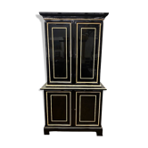 Black and ivory lacquered art deco wine cellar furniture