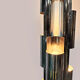 Italian vintage design chrome metal floor lamp 1970