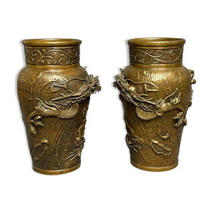 Paire de vase en bronze