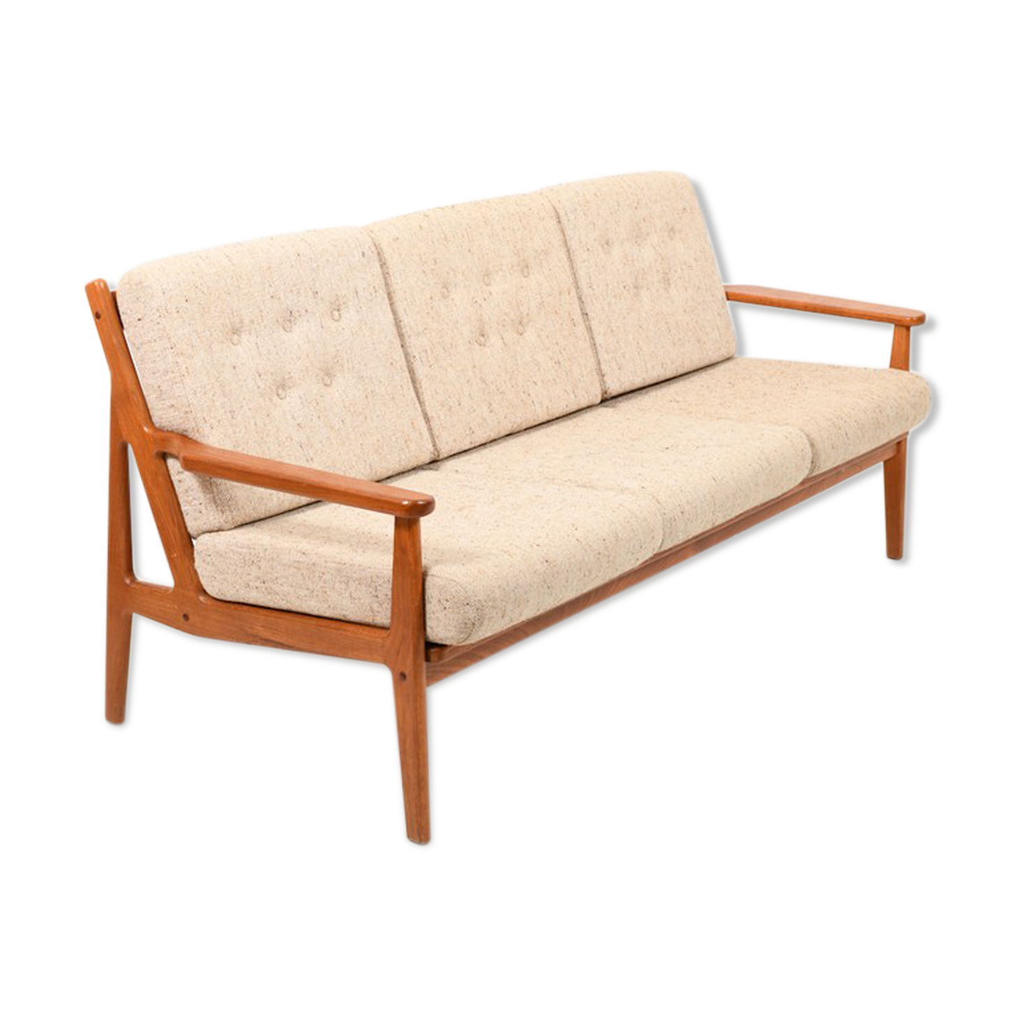 Mid Century Danish 3-Seater Sofa in Teak