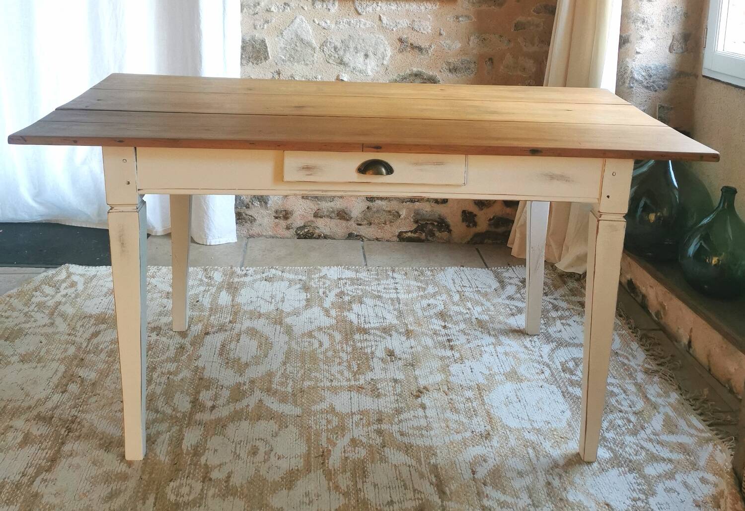 Antique Farmhouse Table, Fully Restored