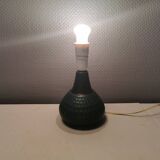 Lampe de table en céramique verte/bleue, danoise des années 1970.