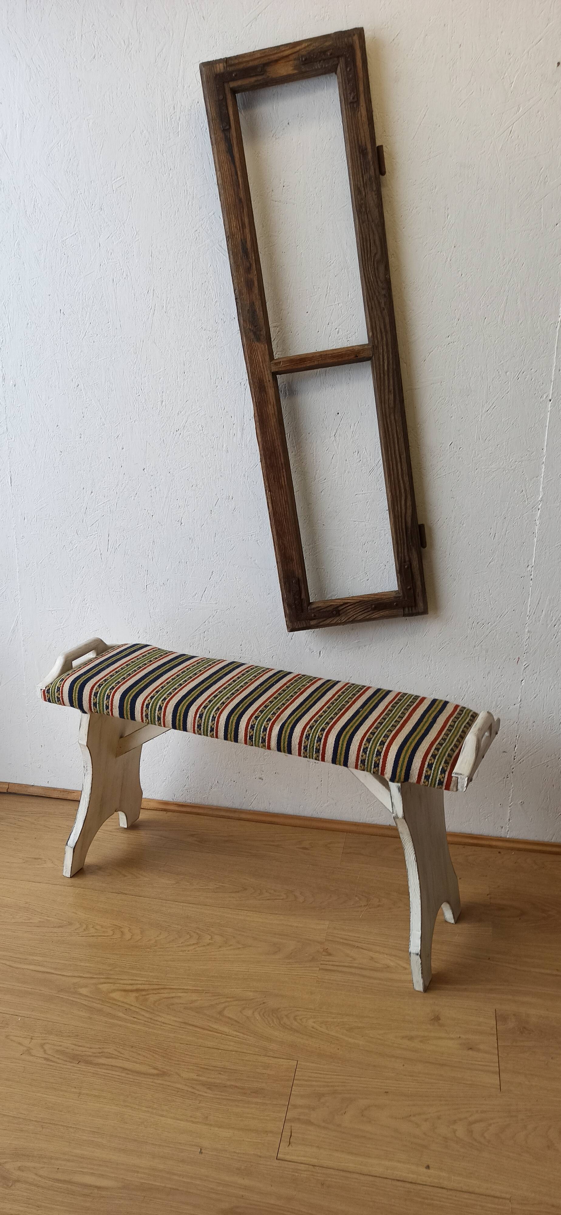 Wooden bench in vintage style.