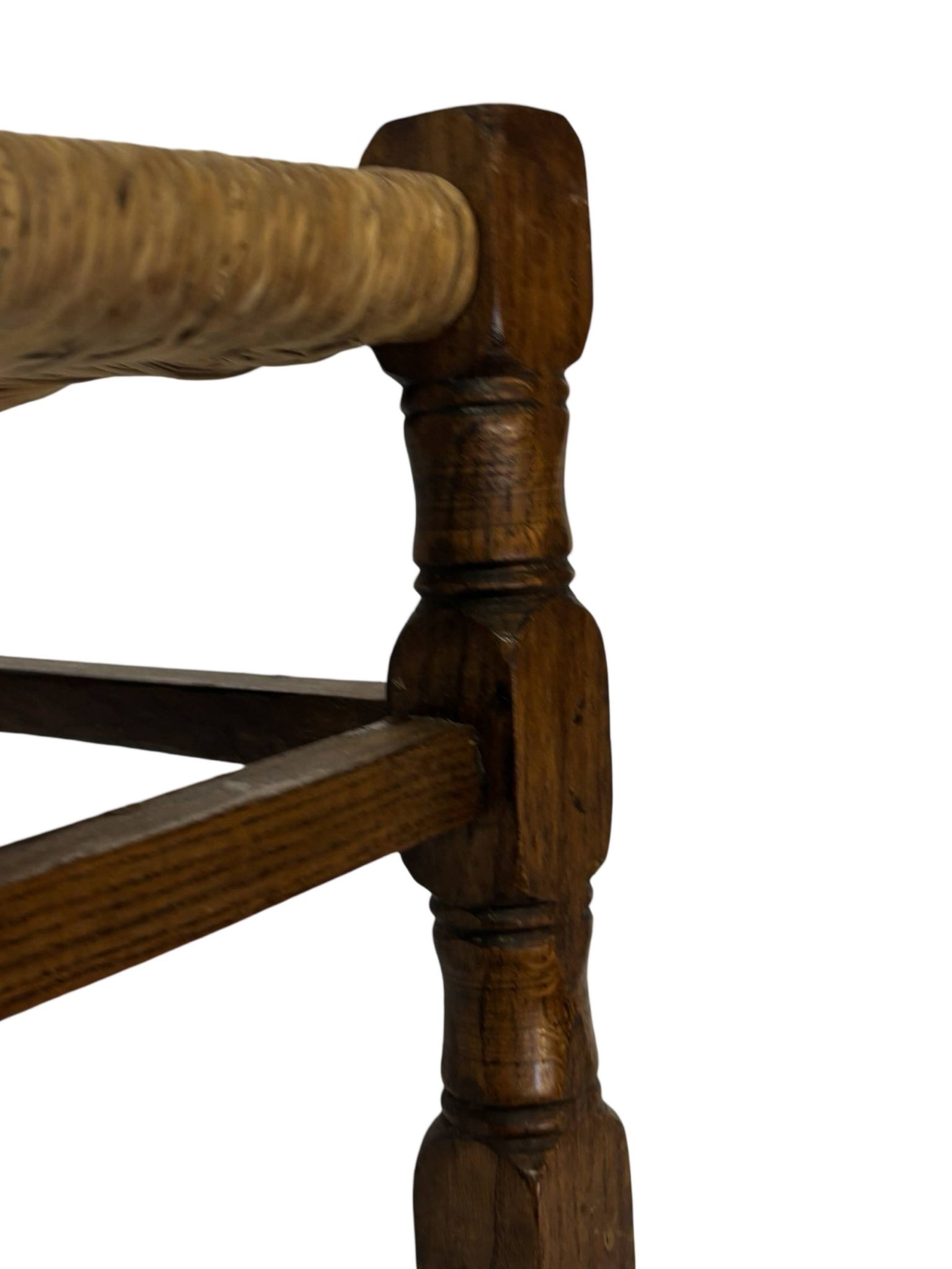 Tabouret vintage en rotin petit tabouret ottoman du milieu du siècle design années 60