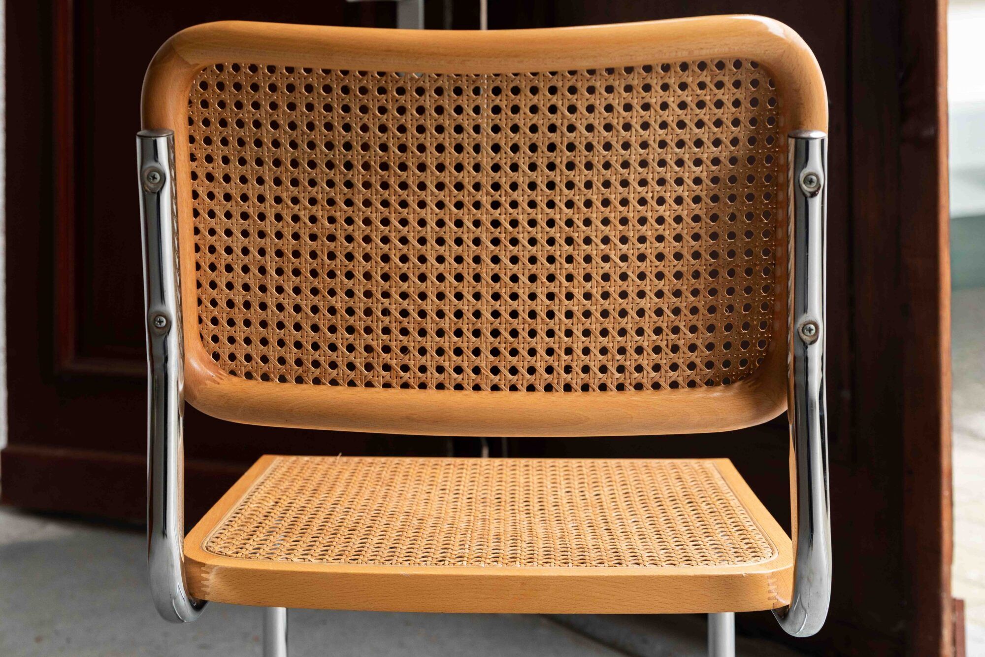 Set of 7 'Cesca' dining chairs by Marcel Breuer.