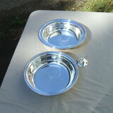 Silver metal covered legumier