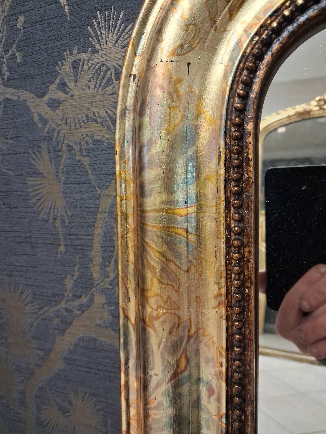 Louis Philippe mirror 81x60 heated copper