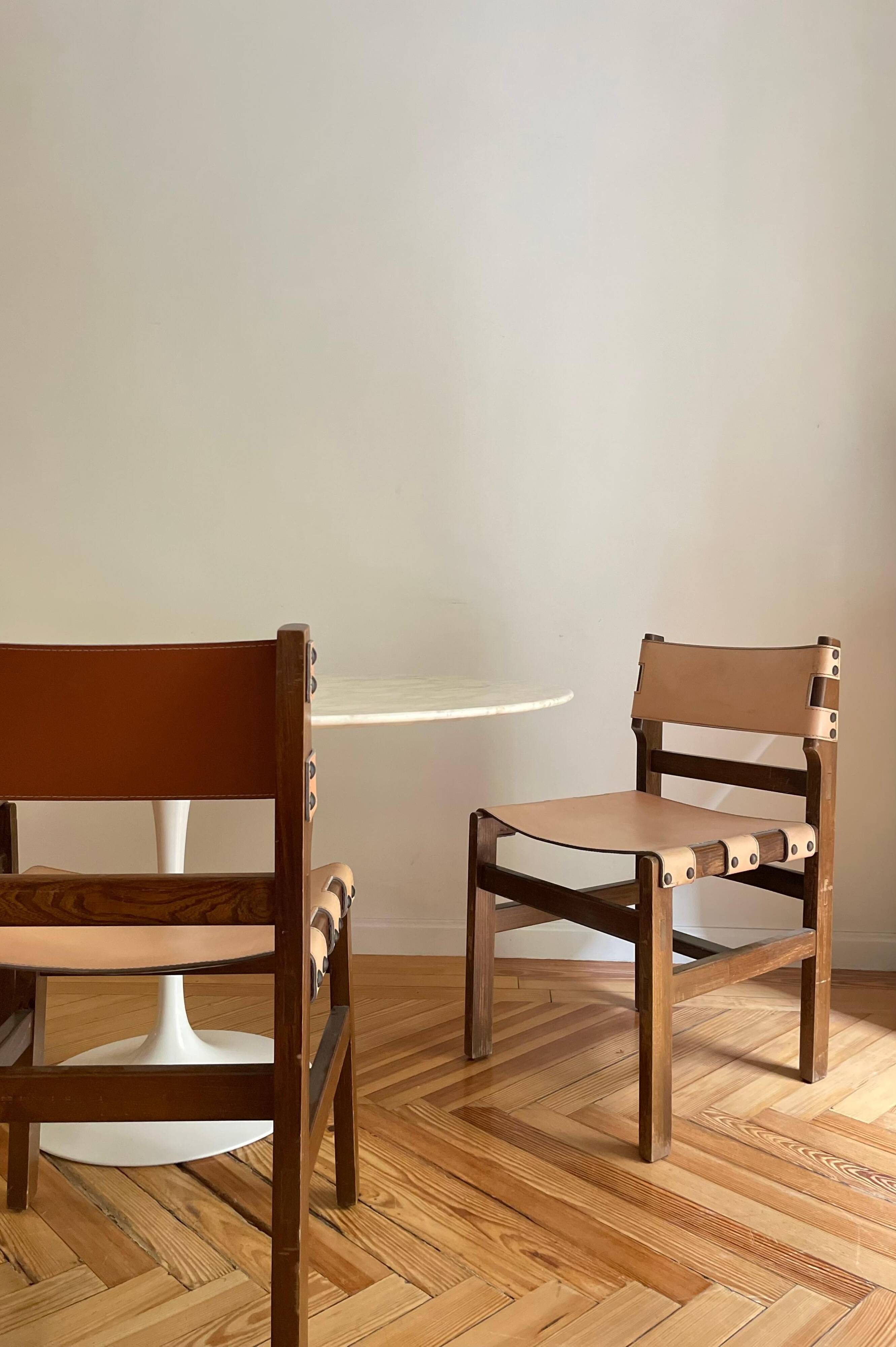 Chairs by Pierre Chapo for Maison Regain