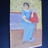 Painting portrait young woman 1930