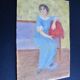 Painting portrait young woman 1930