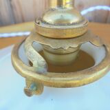 White opaline suspension complete with claw wire, socket and ceiling light