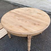Renovated Louis Philippe round extendable dining table 118-200cm 19th century